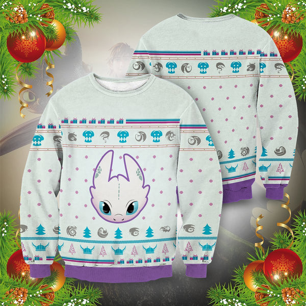 Divesart - Light Fury Christmas Unisex villapaita - Ruma joulupaita